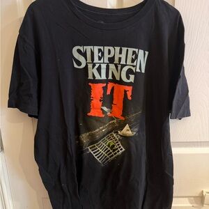 Stephen King IT Book Cover Black  Shirt